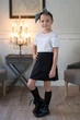 Блузка для девочки с коротким рукавом SLY 125/S/19 белый 140 - изображение 7