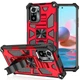 Чохол Shockproof Shield для Xiaomi Redmi Note 10 Pro бампер протиударний з підставкою Red - зображення 1