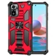 Чохол Shockproof Shield для Xiaomi Redmi Note 10 Pro бампер протиударний з підставкою Red - зображення 6