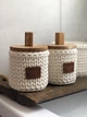 Набор корзин с крышками ZHDANOVA BAGS&HOME молочный для ватных дисков и палочек - изображение 1