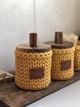 Набор корзин с крышками ZHDANOVA BAGS&HOME горчичный для ватных дисков и палочек - изображение 2