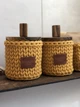 Набор корзин с крышками ZHDANOVA BAGS&HOME горчичный для ватных дисков и палочек - изображение 7