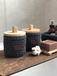 Набор корзин с крышками ZHDANOVA BAGS&HOME серый для ватных дисков и палочек - изображение 1