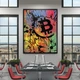 Картина Холстович Bitcoin graffiti 90x120 см. Інтер'єрна картина для офісу, вітальні, спальні, подарунок босу - зображення 3