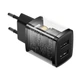 Сетевое зарядное устройство Baseus Compact |2xUSB, 10.5W, 2.1A| Black - изображение 6