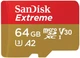 Карта пам'яті SanDisk microSD 64GB C10 UHS-I U3 R170/W80MB/s Extreme V30 - зображення 2