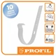 Кронштейн (держатель) желоба стальной PROFIL 130 система Белый - изображение 1