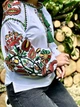 Вышиванка украинская женская крестиком - Казацкий Божник, рукав - Бохо, ткань - качественный Хлопок 100%, цвет: Белая, Boho Green размер евро 34 - изображение 5