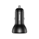 Автомобільний зарядний пристрій Baseus 2USB Digital Display (4.8A) + Mini Cable Type-C to Type-C (TZCCBX-C0G) Black - зображення 2