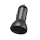 Автомобільний зарядний пристрій Baseus 2USB Digital Display (4.8A) + Mini Cable Type-C to Type-C (TZCCBX-C0G) Black - зображення 3