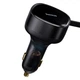 Автомобильное зарядное устройство Baseus Enjoyment Retractable 2-in-1 C+L 30W (CGTX000001) Black - изображение 1
