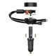 Автомобильное зарядное устройство Baseus Enjoyment Retractable 2-in-1 C+L 30W (CGTX000001) Black - изображение 5