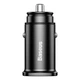 Автомобильное зарядное устройство Baseus Square metal A+A 30W Dual QC3.0 Quick (CCALL-DS01) Black - изображение 4