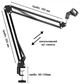 Микрофонная стойка пантограф HL AUDIO NB-35 Microphone Suspension Boom Scissor Arm Stand - изображение 6