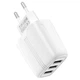 Сетевое зарядное устройство HOCO N15 3USB, 3.4A адаптер white - изображение 2