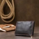 Кожаный стильный зажим для денег унисекс GRANDE PELLE 11541 Черный - изображение 7