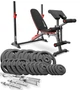 Набор Hop-Sport Strong 146кг со скамьей HS-1095 - изображение 1