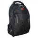 Рюкзак городской SwissGear-Black универсальный, для ноутбука, туристический с чехлом от дождя, разъем USB и для наушников Черный - изображение 3