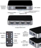 HDMI комутатор свитч на 4 порти Addap HVS-04 чотирьохнаправлений відео переключатель 4К з підтримкою ARC срібний (7766) - зображення 3