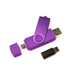Флеш накопитель Jaster двухсторонняя 64GB OTG USB 2.0 microUSB фиолетовая - изображение 2
