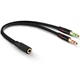 Переходник с 3.5мм (4-pin) на 2 отдельных штекера mini Jack 3.5мм (3-pin) для наушников и микрофона Rightcable AJA02 - изображение 4