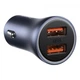 Автомобильное зарядное устройство Baseus Golden Contactor Pro Dual Quick Charger Car Charger U+U 40W with Type-C 5A TZCCJD-A0G Dark Gray - изображение 2