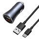 Автомобильное зарядное устройство Baseus Golden Contactor Pro Dual Quick Charger Car Charger U+U 40W with Type-C 5A TZCCJD-A0G Dark Gray - изображение 4