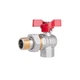 Кран кульовий "Американка" SD Plus кутовий 1/2" ВЗ SD222W15 - зображення 1