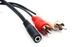 Кабель переходник аудио джек Jack 3.5mm 3pin (мама)-> RCAx2 F/M тюльпан (папа) Черный - изображение 2