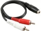 Кабель переходник аудио джек Jack 3.5mm 3pin (мама)-> RCAx2 F/M тюльпан (папа) Черный - изображение 4