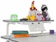Комплект Ergokids парта TH-320 та крісло Y-400 оббивка рожева / накладки на ніжках сірі TH-320 W/G + Y-400 PN - зображення 5