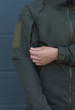 Куртка тактическая на молнии с капюшоном soft shell L oborona khaki - изображение 8