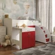 Кровать-комната Bed Room № 5 Viorina-Deko со столом 80х180 см Ламинированная ДСП Белый + Красный - изображение 1