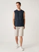 Мужская майка LC Waikiki с белым принтом M Синяя (LCW T-shirt -7203) - изображение 4