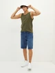 Мужская майка LC Waikiki A little bit cool L Хаки (LCW T-shirt -7237) - изображение 5