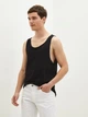 Майка чоловіча LC Waikiki з необробленими стилізованими краями XL Чорна (LCW T-shirt -7218) - зображення 2