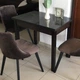 Стол обеденный раскладной Fusion furniture Ажур венге/стекло УФ 15 263 (10000033) - изображение 3