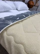 Ковдра з натуральної овечої вовни Casablanket всесезонна універсальна 150х200см Сірий - зображення 2