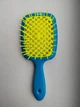 Расческа Janeke 1830 Superbrush The Original Italian голубая с желтым - изображение 1