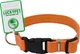 Ошейник кожаный Lucky Pet двойной пластиковая фурнитура 2.0/30-40 Оранжевый (4820224217833) - изображение 1