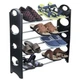 Полиця органайзер для взуття стелаж shoe rack складана стійка підставка чорна - зображення 8