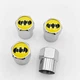 Захисні ковпачки на ніпеля BATMAN (Бетмен) CountryMan 4 шт Жовтий фон Хром - зображення 5