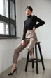 Брюки з еко-шкіри утеплені Akta Eco Leather Capuccinno розмір L ( 1043_L ) - зображення 8
