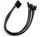 Перехідник живлення для кулерів з MOLEX (молекс) ->4 шт 26см 4 pin роз'єм, (всередині 2 pin +12в - 12в) hub кулер fan Чорний - зображення 3