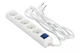 Сітковий фільтр 2Е 5XSchuko з вимикачем, 3G*1.0мм, 3м, white - зображення 1