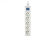 Сітковий фільтр 2Е 5XSchuko з вимикачем, 3G*1.0мм, 3м, white - зображення 3