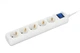 Сітковий фільтр 2Е 5XSchuko з вимикачем, 3G*1.0мм, 3м, white - зображення 4