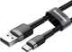 Кабель Baseus Cafule Cable USB Type-C 3A 1m Gray Black - зображення 3