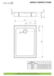 Душовий піддон Doros F Compact Stone Anthracite 120x90 см, RADAWAY (SDRFP1290-05-64S) - изображение 3