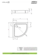 Душовий піддон Doros A Compact 90x90 см, RADAWAY (SDRA9090-05) - изображение 2